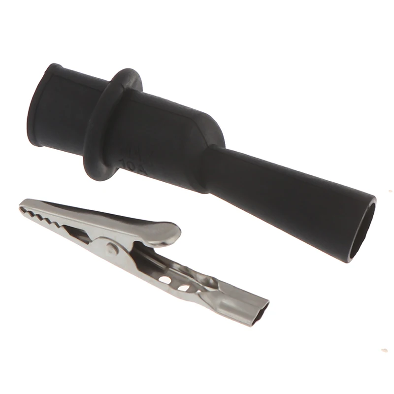 2pcs Good Quality Insulated MultiMeter Test Lead Meter Alligator Clip Crocodile Clamp Probe Red + Black For Test Tool Accessory