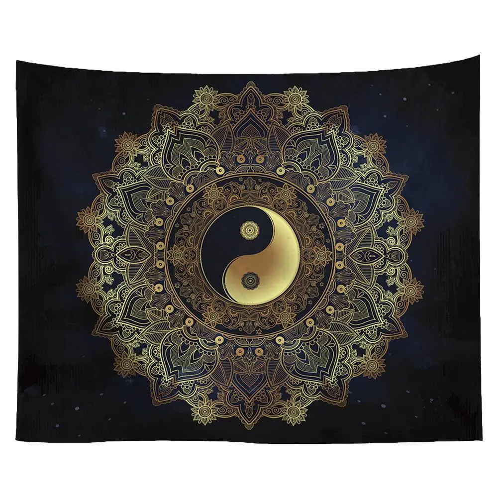 

Tapestry Wall Art Collage Dorm Beach Bohemian Tapestry Wall Decoration Boho Style Taiji Gossip Illustration Tapestry