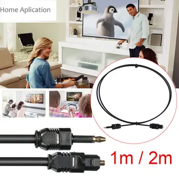 

1M/2M Digital Sound Toslink to Mini Toslink Cable 3.5mm SPDIF Optical Fiber Line To Round Mouth Optical Audio Connector