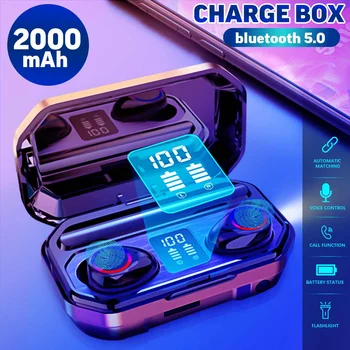 TWS Earphone Wireless Headphones with Microphone Sports Waterproof Bluetooth Headphones Touch Control Music Earbuds Headsets