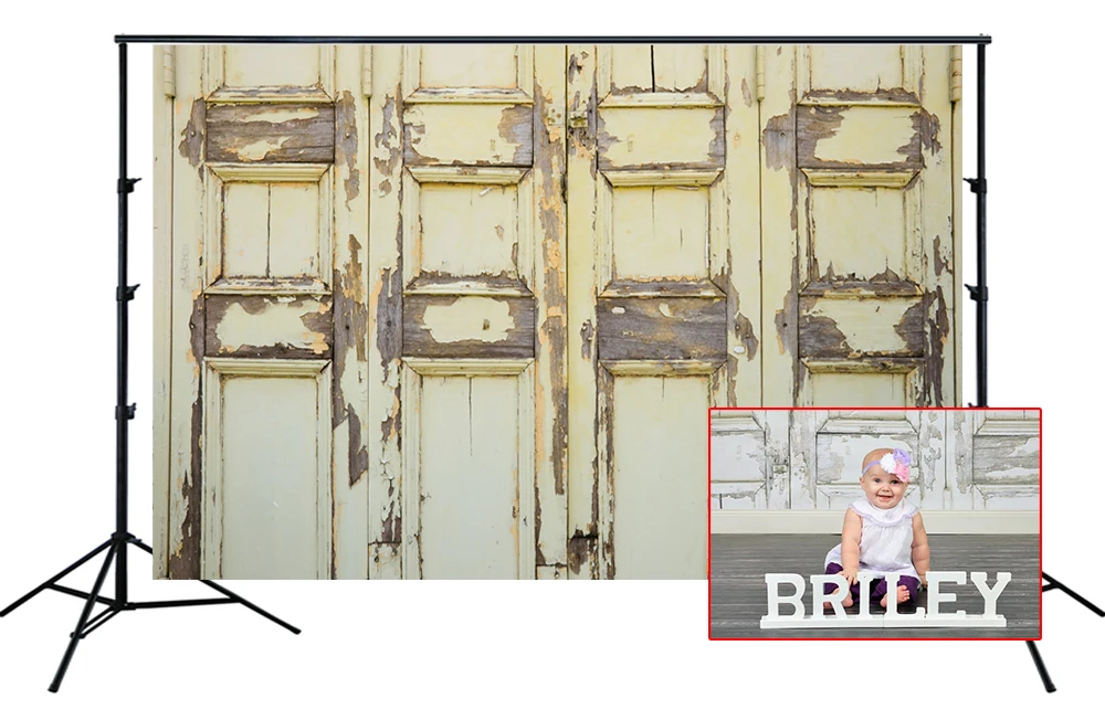 HUAYI Photography Backdrop Newborns Child Baby Birthday Photobooth Background Old Wooden Barn Door Photo Props D-7062 | Электроника