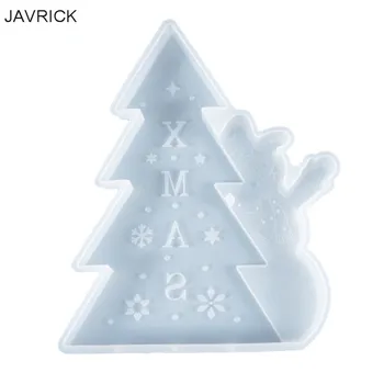 

Crystal Epoxy Resin Mold Santa Christmas Tree Decorations Listed Silicone Mould