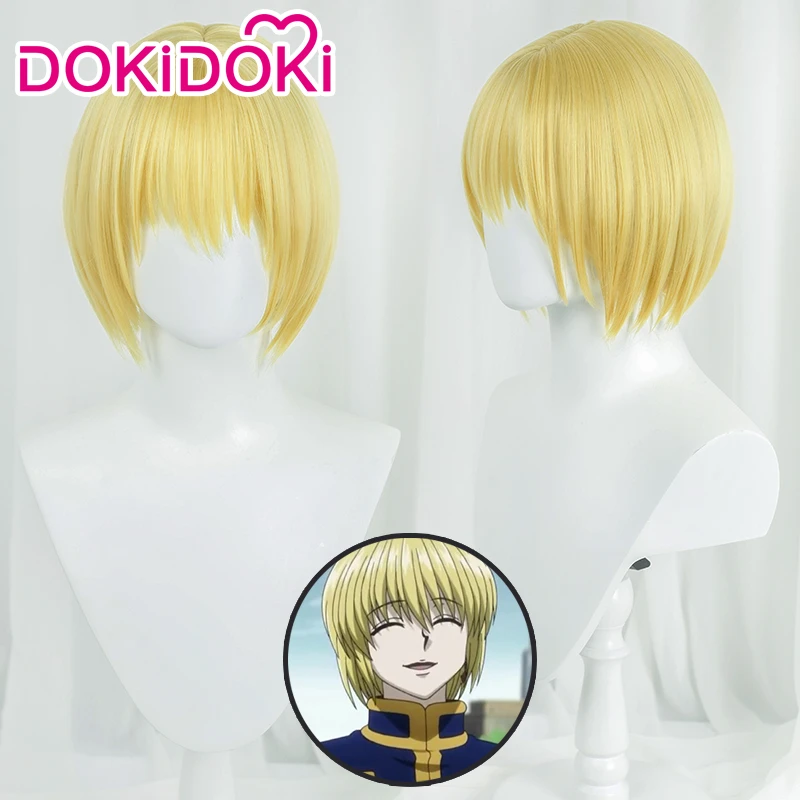 DokiDoki Anime HUNTER×HUNTER Cosplay Kurapika Wig Heat Resistant Synthetic Hair Kurapika Wig police woman costume