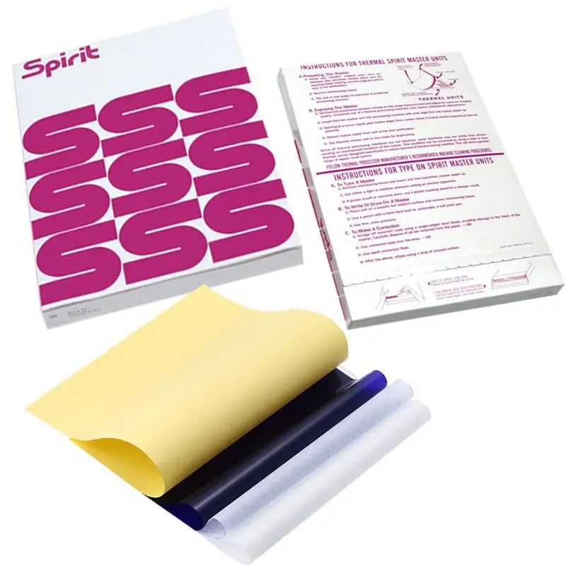 

100 Sheets Transfer Stencil Paper Tattoo Copier 4 Layers A4 Size Tool