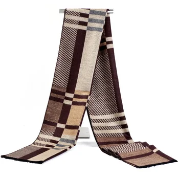 

Winter Cashmere Scarf For Men Winter Long Classic Plaid Male Tippet Elegant Men's Wrap Shawl Designer Brand Scarves Male 2020