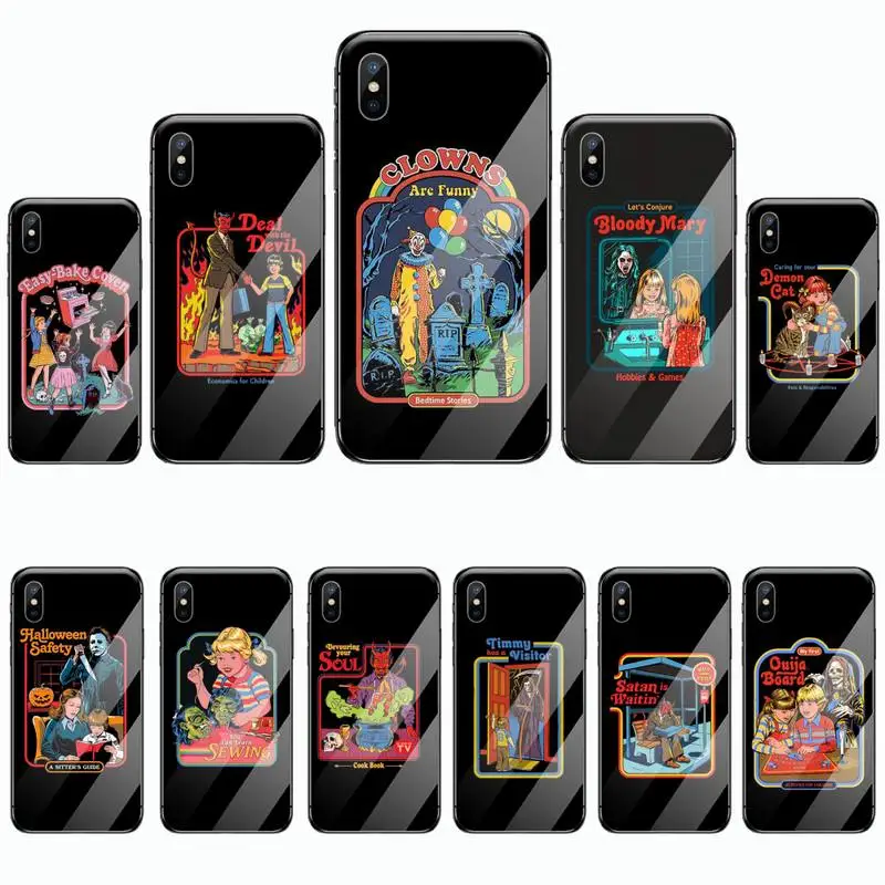 

Let's Summon Demons Graphic Phone Case Tempered glass For iphone 6 6S 7 8 plus X XS XR 11 12 PRO MAX Mini