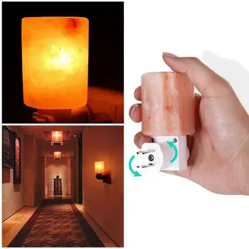 

15W Natural Crystal Himalayan Hand Carved Crystal Salt Wall Lamp Light US Seller