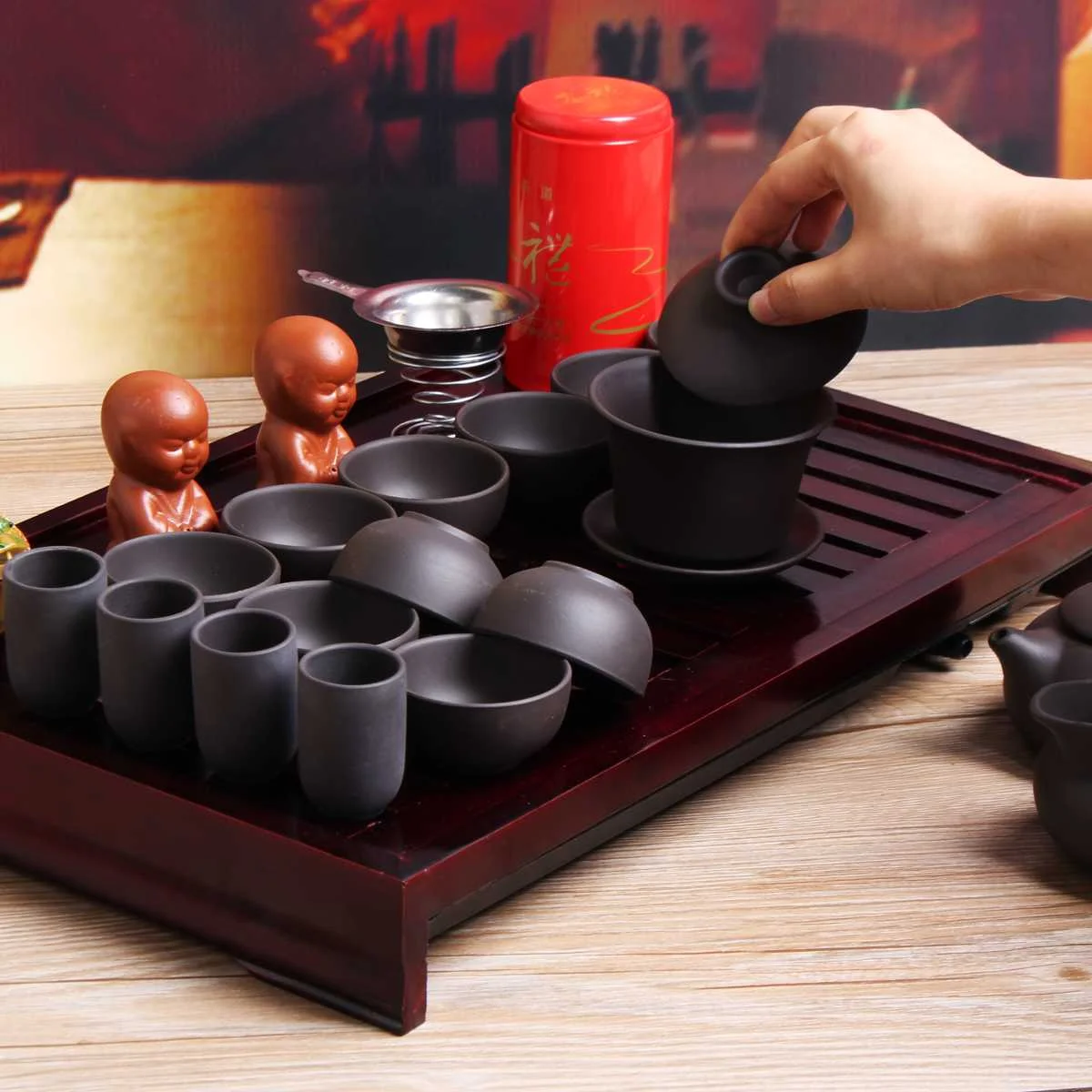 Китайский фарфор Чайный набор кунг-фу из дерева Чай лоток Чай ПЭТ Чай горшок инструменты дома Кухня Чай дом набор для чая Посуда Чай Услуги