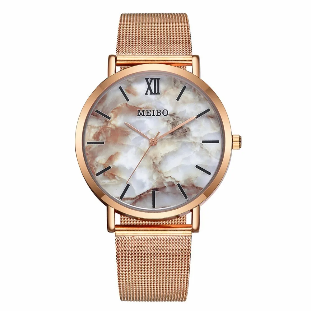Женские креативные ультратонкие часы с мраморной отделкой повседневные Роскошные Кварцевые часы MEIBO бренд Relogio Feminino дропшиппинг