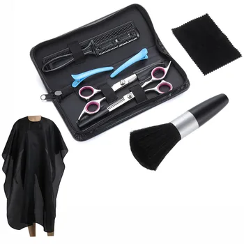 

10PCS/Set Pro Hairdressing Scissors Kit Hair Cutting Scissors Hairbrush Hair Clip Grooming Comb For Barber Styling Tool