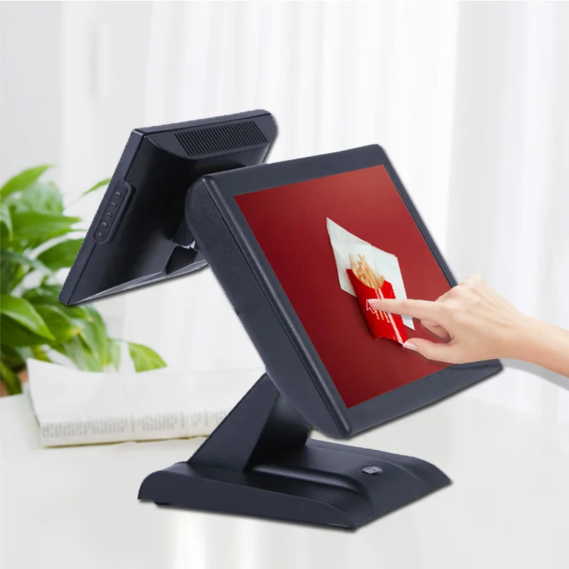 15 дюймовый СВЕТОДИОДНЫЙ монитор двойной экран Pos кассовый аппарат сенсорный все