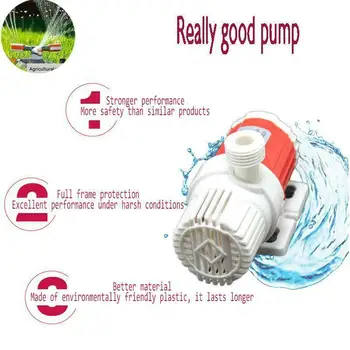 

12V 20W Strong 1100L/H Max Lift 5M Submersible Water Pump For Aquarium Fish Tank Low Noise Brushless Motor Pump