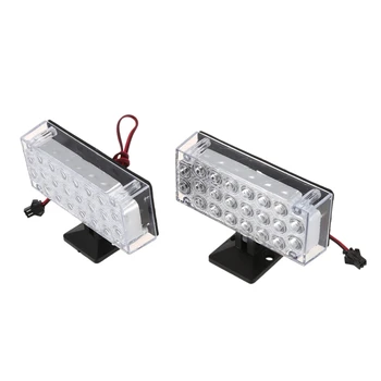 

2 x 22 LED Car Flashing Emergency Light Grill Strobe Flash Lamp 12V Red / blue