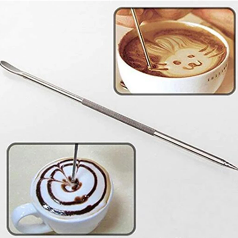 Coffee Garland Needle Durable Stainless Steel Coffee Art Needles Carved