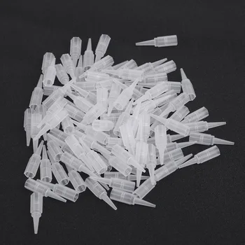 

HOT 100pcs/set 1RL Disinfection Disposable Tattoo Permanent Plastic Tattoo Needles Tips Independent Package Needle Caps