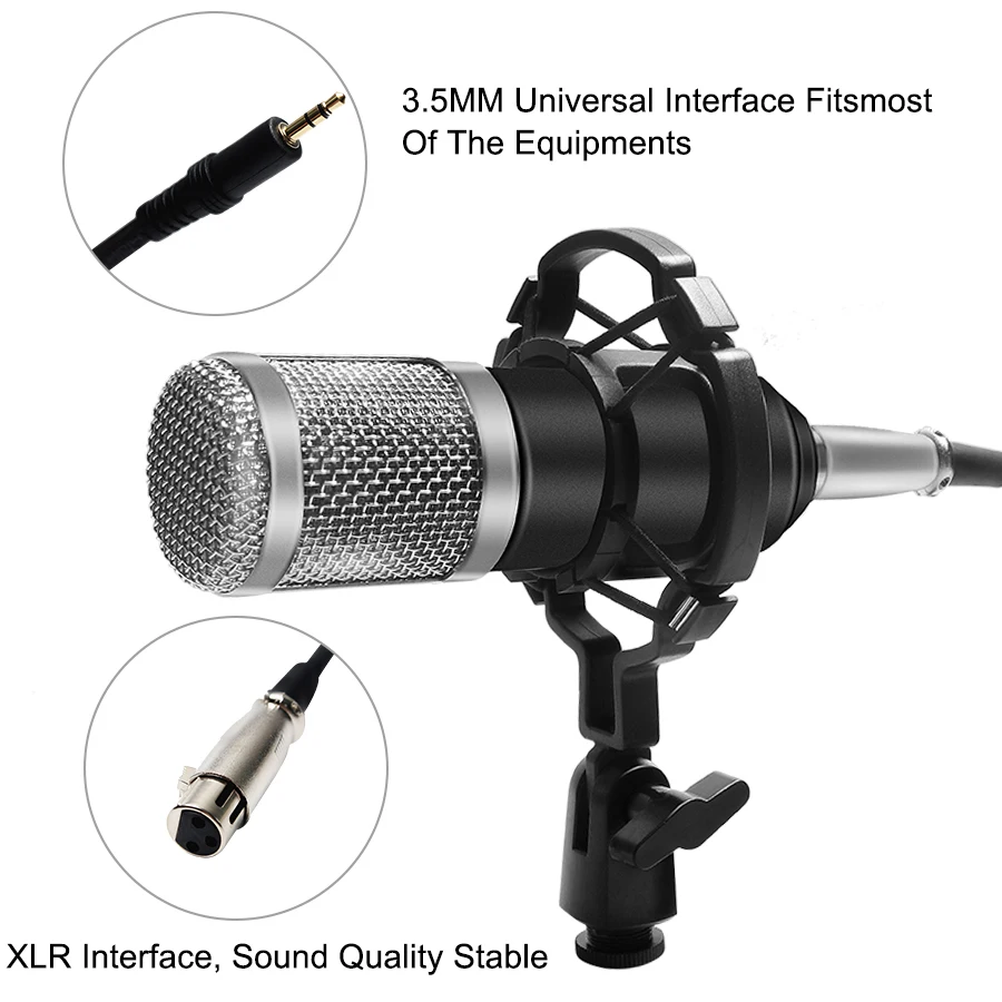 

Professional bm 800 Condenser Microphone 3.5Mm Wired Bm-800 Karaoke BM800 Recording Microphone for Computer Karaoke KTV