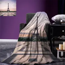 Парижский городской Декор пледы одеяло Трокадеро и Эйфелева башня на солнце Парижский горизонт старинный пейзаж вид одеяло для кровати