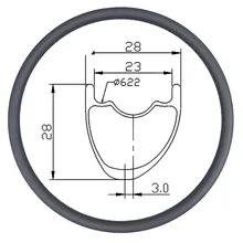 29er клинчер 28 мм x 28 мм Глубокий Асимметричный углеродный обод 29 дюймов MTB бесцепные, бескамерные Углеродные Диски UD 3K 12k матовые глянцевые 24 28 32H