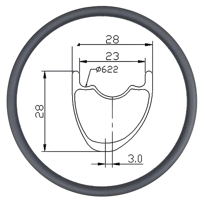 

29er clincher 28mm x 28mm deep asymmetric carbon rim 29 Inch MTB hookless tubeless carbon rims UD 3K 12k matte glossy 24 28 32H