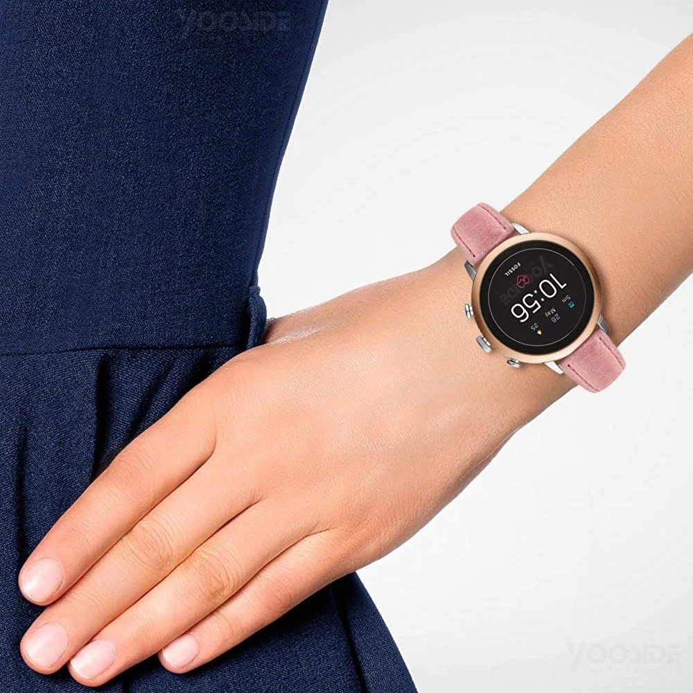 Для Fossil Venture Watch Band 18 мм Quick Release классический кожаный розовый застежка женский ремешок на запястье для Fossil Q Venture Gen 3/Gen 4