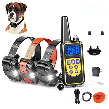 

Pet Dog Training Collar Electric Set EU Plug Waterproof 2600Ft Remote Control Multi-Mode Sound Beep Shock Vibration Rechargeable