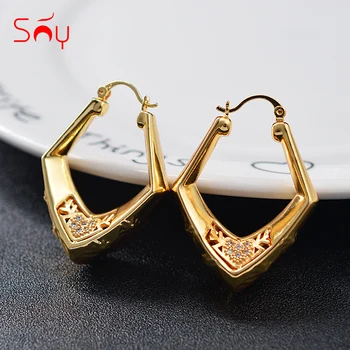 

Sunny Jewelry Fashion Jewelry 2020 New Design Hoop Earrings For Women High Quality Zircon Exquisite Flower For Anniversary Daily