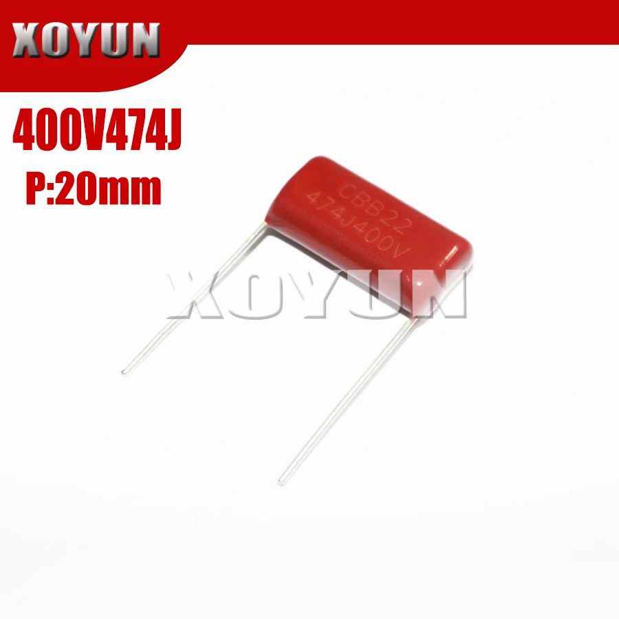 10 шт. 400V474J 474J400V шаг 20 мм 400 В 474J 0 47 мкФ 470NF CBB полипропиленовый пленочный