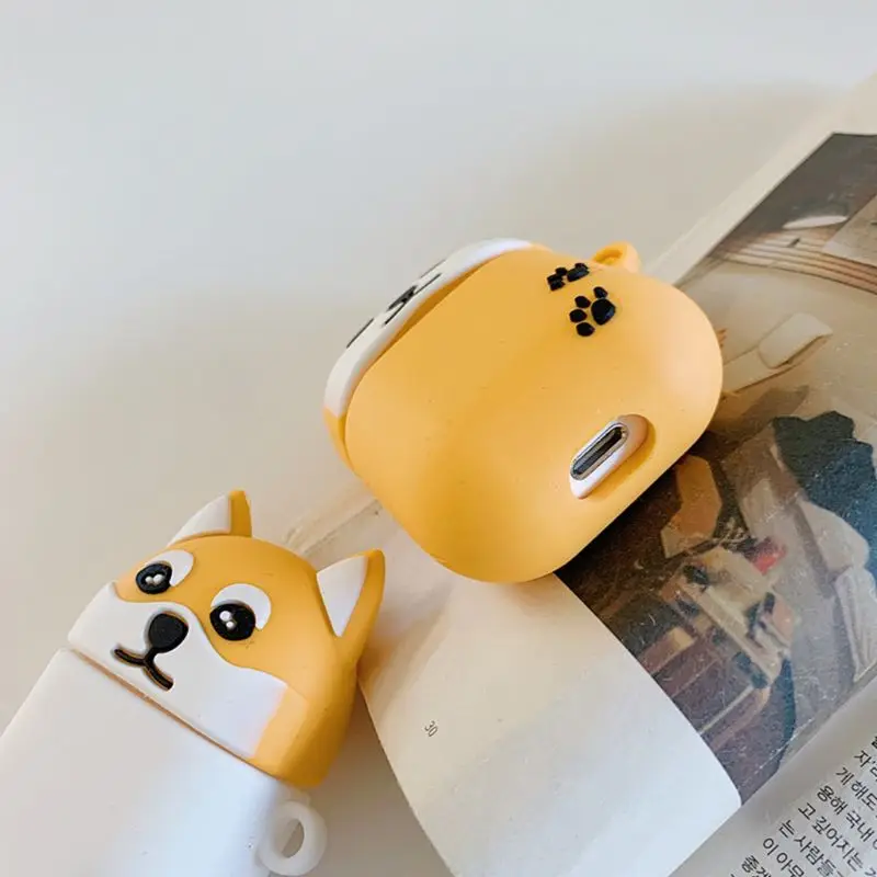 Cute Cartoon Dog Animal Pattern Protective Case Silicone Cover for Airpods 1/2 for smart watch