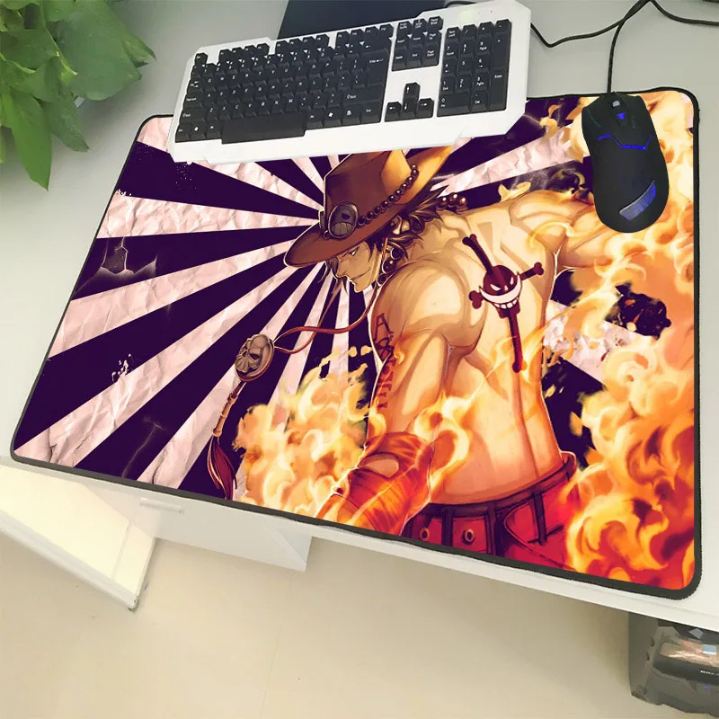 

XGZ Cartoon Large Size Mouse Pad Seamed One Piece Ace Pirates Friendship Pattern Laptop PC Table Mat Rubber Universal Non-slip