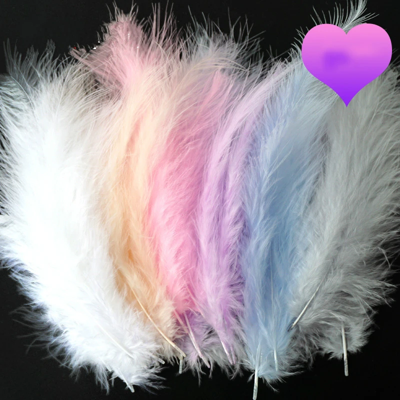 Marabou Feathers 100 PINK 10cm to 15cm Long