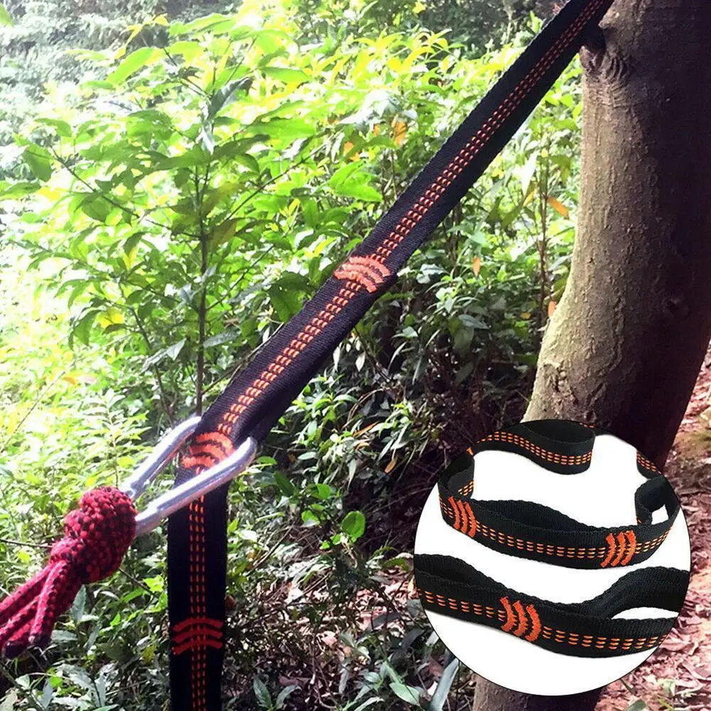 Hammock straps 1/2Pcs Hammock Straps Special Reinforced Polyester Straps High Load-Bearing Barbed Black Outdoor Hammock straps