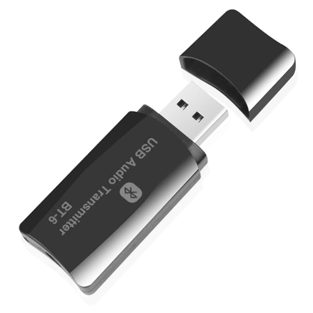 

20pcs/lot BT-6 2 in 1 Wireless USB Bluetooth 5.0 Music Audio Aux Receiver Transmitter Adapter for PC Computer Headphone Car
