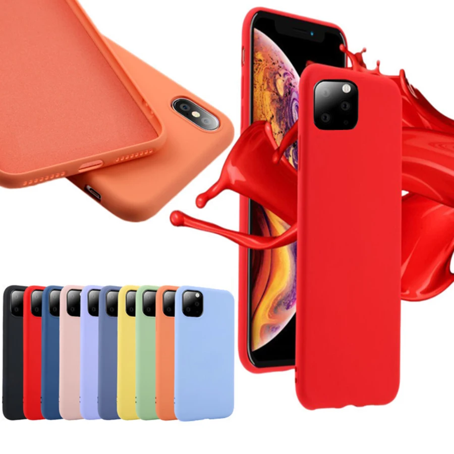 

Liquid silica gel cases for iphone xr x xs case funda iphones 11 11pro max 6 6s 7 8plus waterproof back cover mobile accessories