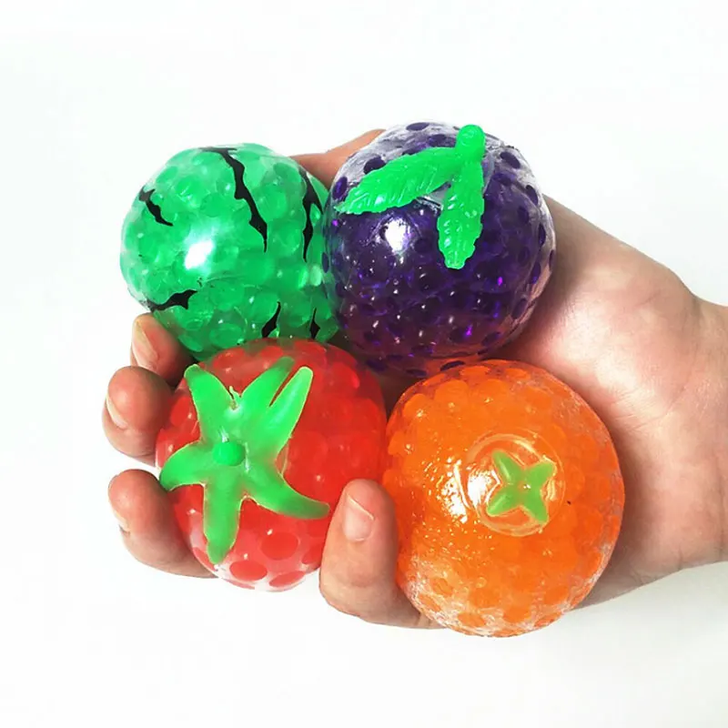 Juguete antiestrés para aliviar el estrés, bola blanda, juguetes para autismo, fruta, gelatina y agua, envío gratis