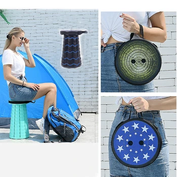 

2020 new telescopic chair outdoor folding stool portable camping stool fishing stool outdoor equipment