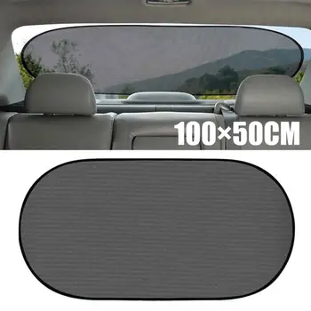 

100x50cm Folding Universal Accessories Easy Install UV Protection Nylon Auto Rear Exterior Car Sun Shade