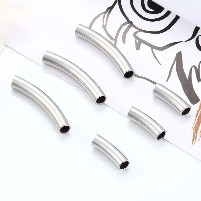Stainless Steel Necklace Bracelet Crafts Stainless Steel Tube 10pcs