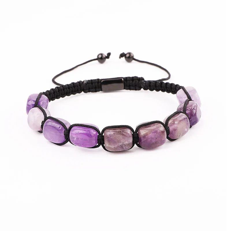 New Fashion Natural Stone 7 Chakra Energy Stone Beads Braided Custom Macrame Bracelet Jewelry Men Women - Image 3