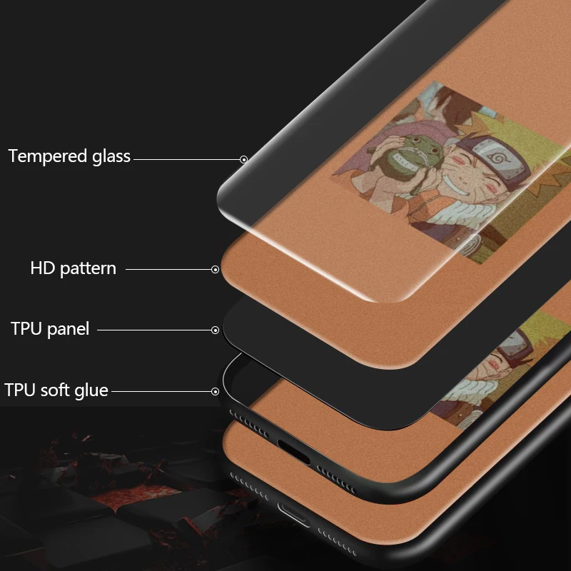 Стеклянный чехол Akatsuki для Apple iphone 11 Pro Max XS XR X 8 7 6 6S Plus SE 2020|Бамперы| |