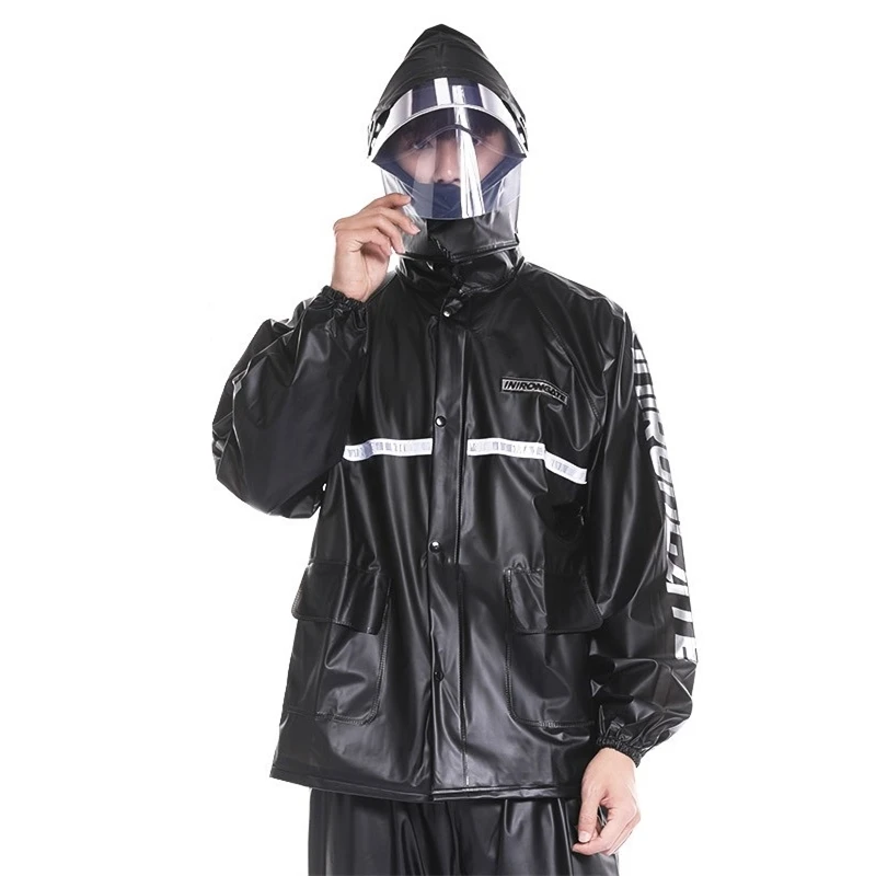 Outdoor Raincoat Oversized Rain Jacket Pants Suit Women's Cycling Riding Men's Moto Bike Sports Coat Cover | Дом и сад