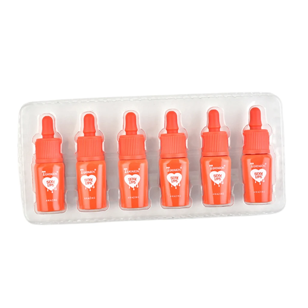 6x Women's Smooth Lip Gloss Stain Gift Moisturizing Liquid Lipstick Lip Tint Set