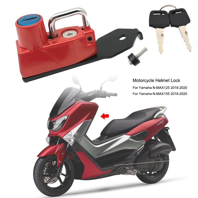 For Yamaha N-max125 N-max155 Nmax 155 Nmax 125 2018 2019 2020 Motorcycle  Anti-theft Helmet Lock With 2 Keys Keep Helmet Secure - Brake Rotor Locks -  AliExpress