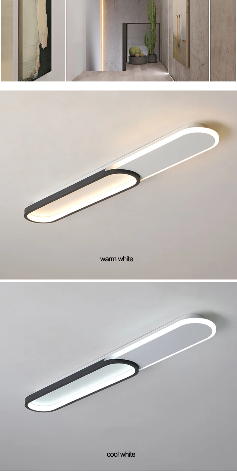 过道灯走廊灯-简约现代玄关灯具试衣间通道阳台灯led长条形吸顶灯-tmall_04