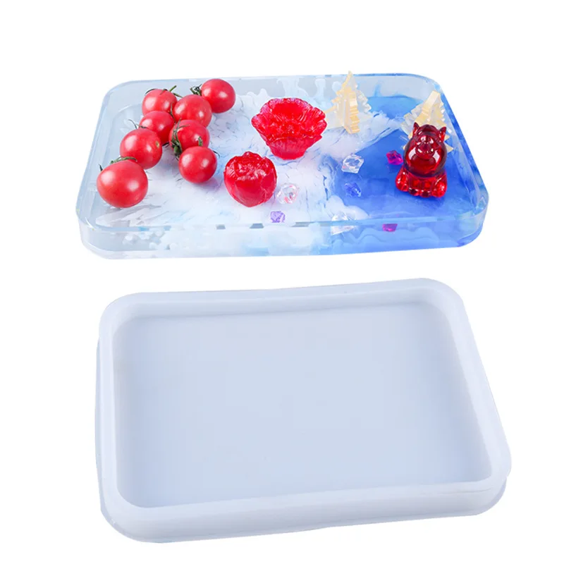 YZY Super Big Dish Mold Funny DIY Silicone Mold Resin Make Your Own Tray Plate Epoxy Resin Molds Fluid Art Supplies Home Deco