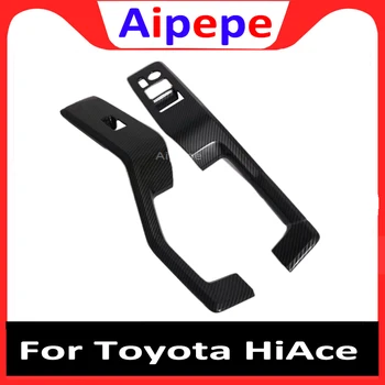 

For Toyota HiAce Granvia Commuter 2019 2020 LHD Inner Door Armrest Window Switch Button Cover Trim Interior Accessories