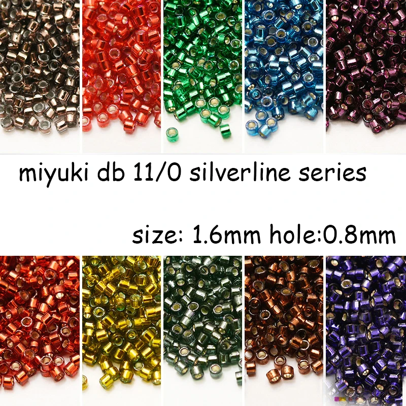 

Декоративные японские бусины Miyuki Delica 1,6 мм бисер Silverline серии 10 г