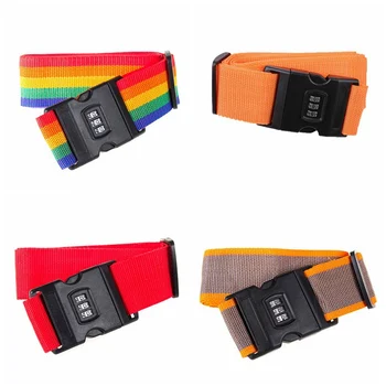 

Useful Travel Adjustable Luggage Suitcase Strap Baggage Backpack Safe Belt With Secure Coded Lock For Drop Shipping