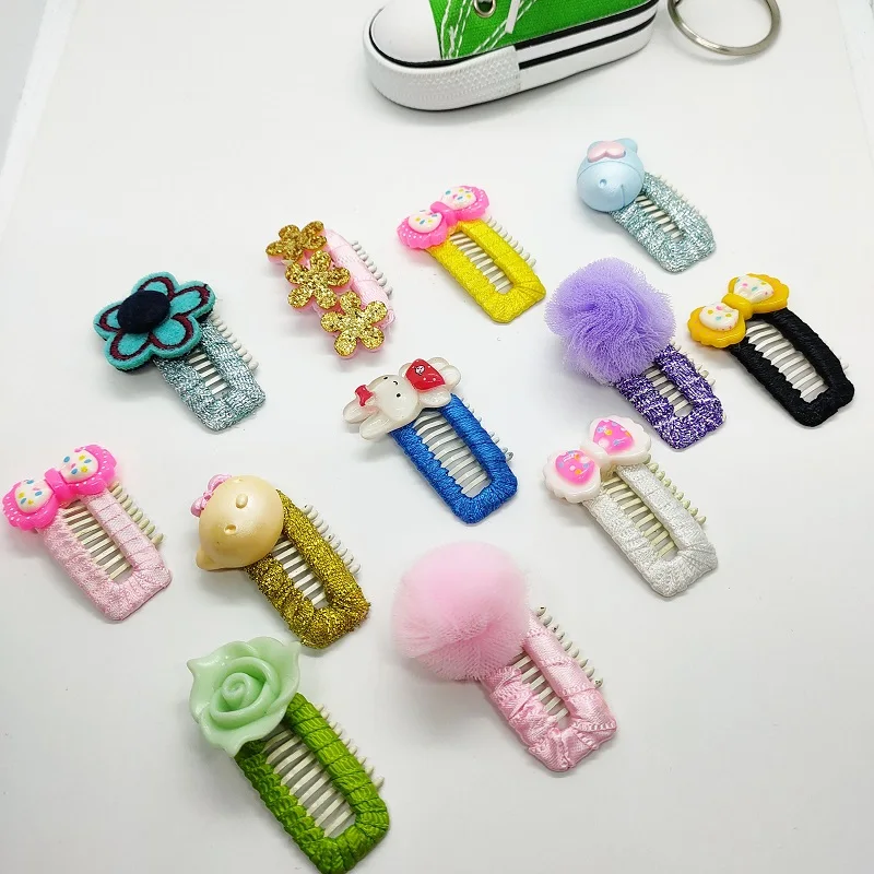 Mix Colors Pet Dog Hair Accessories Puppy Star Hairpin Pet Hair Clips Cute Comb 10pcs/lot Dog