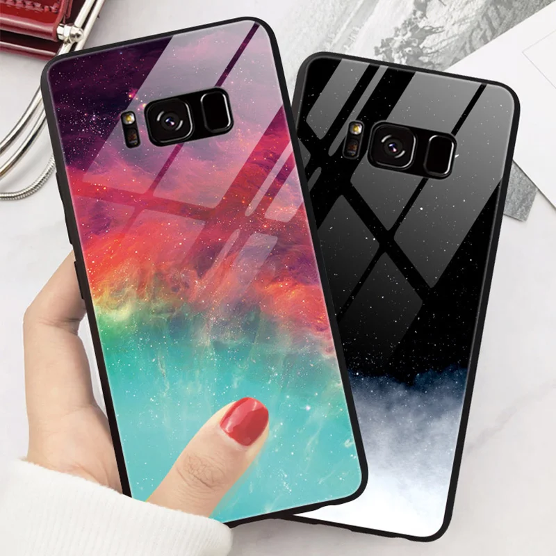 Чехол для телефона из закаленного стекла Samsung Galaxy A51 A71 A10 A20 A30 A60 A80 M10 M20 M30S J4 J6 A6 A8 Plus