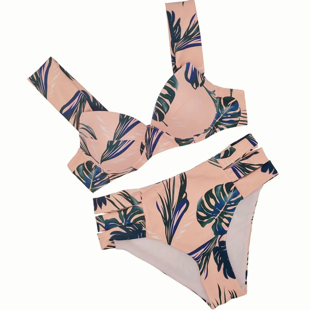 

Thong Bikini Women Swimsuit Summer Cut Out Bathing Suits High Waist Bikini Plus Size Swimwear Beach Wear With Underwire Biquini